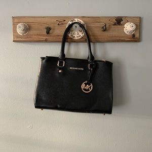Black Michael Kors Saffiano Leather Satchel